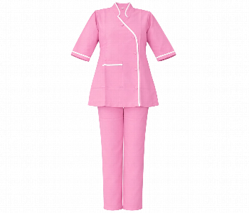Express Delivery - Uniform Light Pink With White Piping Stand Collar Fz 103 - ID 7161976