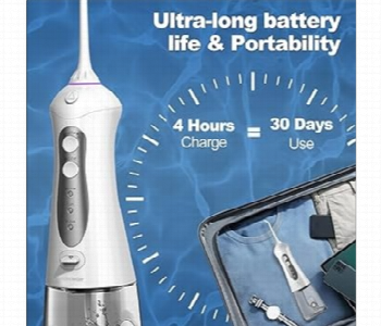 Express Delivery - Cordless Water Flosser 300Ml 5 Modes Ip Into 7 Cleaner - ID 7162024