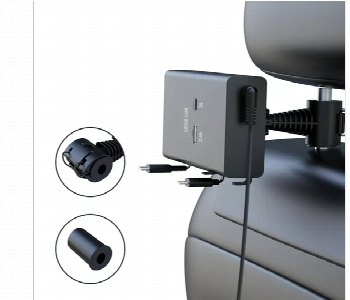 Express Delivery - Green Lion 65W Backseat Car Charger With Retractable Cables Black - ID 7162280