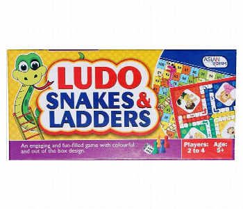 Ludo Snakes Ladders Board Game 2In1 Family Set Fun Front View - ID 7162293