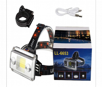 Ll6653B Rechargeable Headlamp Bike Light Usb Led Front View - ID 7162300