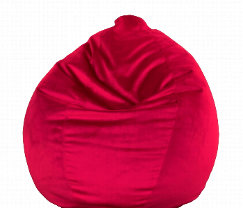 Express Delivery - Lazy Panda Red Velvet Bean Bag Xl - ID 7162384