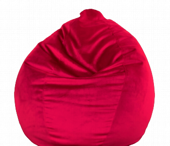 Express Delivery - Lazy Panda Red Velvet Bean Bag Xxl - ID 7162385