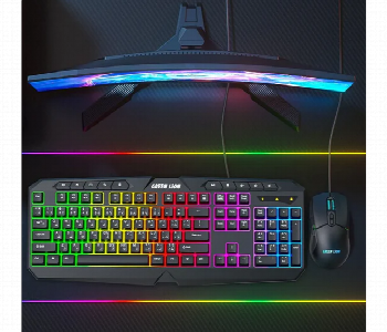 Express Delivery - Green Lion Gk 400 Rgb Gaming Keyboard And Mouse Combo - ID 7162539