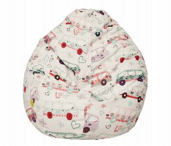 Express Delivery - Lazy Panda Kids Bean Bag Cotton Buses Design - ID 7162574