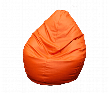 Express Delivery - Lazy Panda Kids Bean Bag Orange Eco Leather - ID 7162580