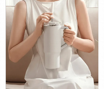 Express Delivery - Xiaomi Straw Mug 1L Vacuum Insulated Tumbler Beige - ID 7162608