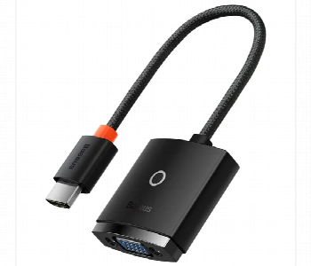 Express Delivery - Baseus Lite Serieshdmi To Vga Adapter 1080P Aux Black - ID 7162702