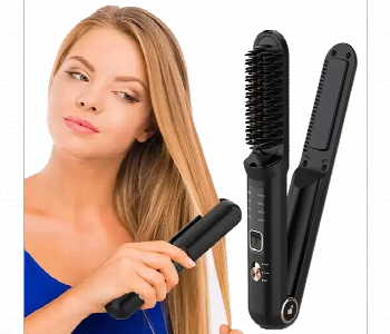 Express Delivery - Cordless 2 In 1 Hair Straightener Usb C With 4 Temperature Levels - ID 7162760