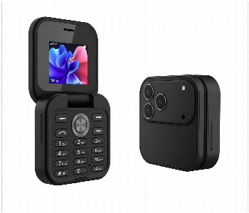 Express Delivery - 2026 17 Pro Edition Mini Flip Mobile Phone Dual Sim Unlocked Foldable Small Display Compact Feature Phone Black - ID 7162911