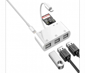 Express Delivery - Coteetci 6 In 1 Lightning Otg Card Reader For Iphone - ID 7163001