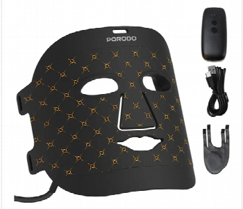 Express Delivery - Porodo Red Light Therapy Face Mask 7 Color Led Type C Charging - ID 7163219