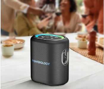 Express Delivery - Powerology Portable Speaker 25W 4000Mah Rgb Durable Build Black - ID 7163252