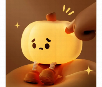 Express Delivery - Pumpkin Silicone Sleep Lamp Rechargeable Soft Warm Led Light - ID 7163421