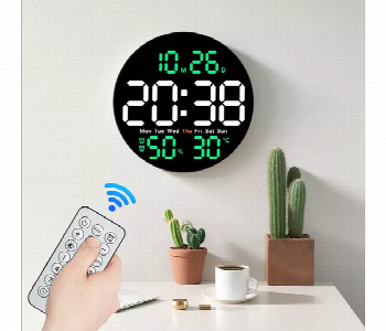 Express Delivery - Led Wall Clock 10 Inch Usb Remote Control Dual Alarm Support - ID 7163457