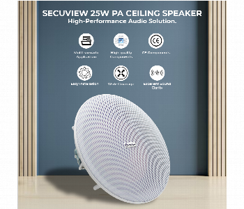 Express Delivery - Secuview 25W Pa Ceiling Speaker Sv Cht825W High Performance Audio Solution - ID 7163654