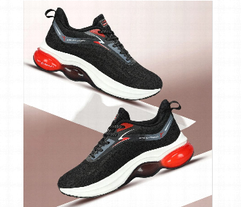 Express Delivery - Fabros Air Cushion Running Shoes Black Red Size 8 Men - ID 7163699