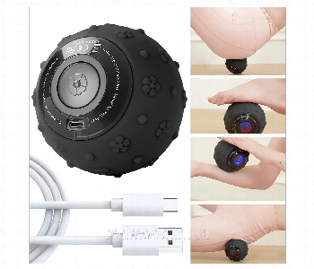 Express Delivery - Smart Deep Tissue Muscle Recovery Massage Ball With Smart Vibration Therapy Rechargeable Portable Body Massager - ID 7163877