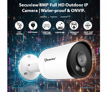 Express Delivery - Secuview 8Mp Full Hd Outdoor Ip Camera Svc M8287Fipw Water Proof And Onvif - ID 7163900