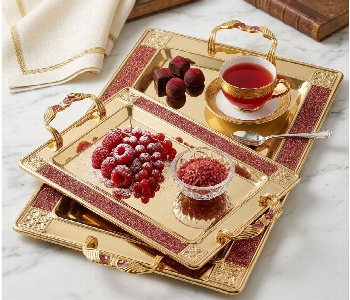 Express Delivery - Luxurious Gold Colored Serving Trays - ID 7163911