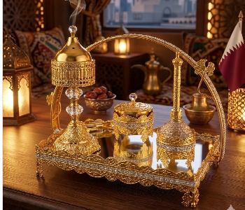 Express Delivery - Royal Incense Set With Luxurious Golden Design   7 Pieces - ID 7163930
