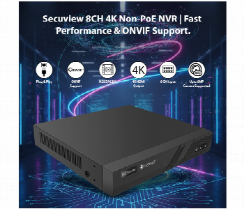 Express Delivery - Secuview 8Ch 4K Non Poe Nvr Svn 4K801B Fast Performance And Onvif Support - ID 7163939