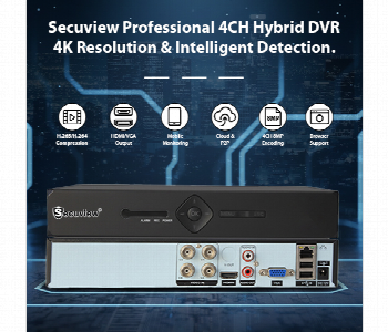 Express Delivery - Secuview Professional 4Ch Hybrid Dvr Sv 4K1004 M8 4K Resolution And Intelligent Detection - ID 7163943