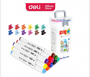Express Delivery - Deli Quality Sketch Marker 12 Color - ID 7164032