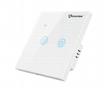 Express Delivery - Secuview Intelligent Remote Control Two Gang Switch Sf Smf202W For Home Automation White - ID 7164046