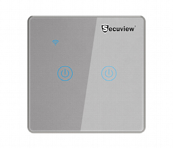 Express Delivery - Secuview Two Gang Wifi Remote Control Smart Switch Svtsm202S With Metal Border Silver - ID 7164058