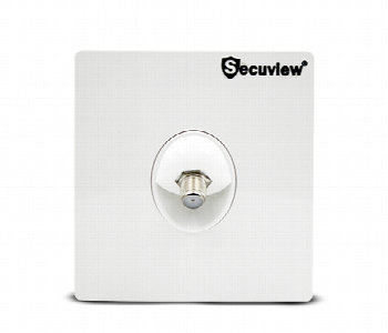 Express Delivery - Secuview Wall Mount Plastic Satellite Socket Sv R11W Clear Signal Output White - ID 7164087