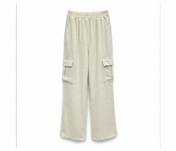 Express Delivery - Womens High Waist Cargo Pants Beige - ID 7164563