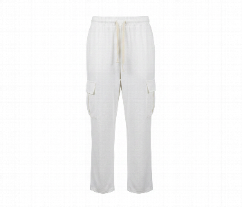 Express Delivery - Womens Drawstring Cargo Pants Off White - ID 7164564