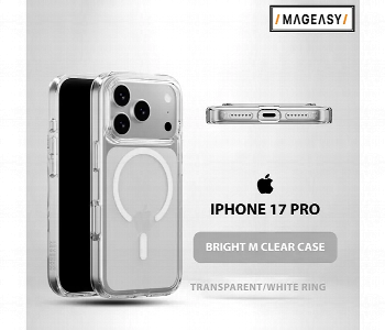 Express Delivery - Mageasy Bright M Clear Case For Iphone 17 Pro Transparent Whtie Ring - ID 7164583