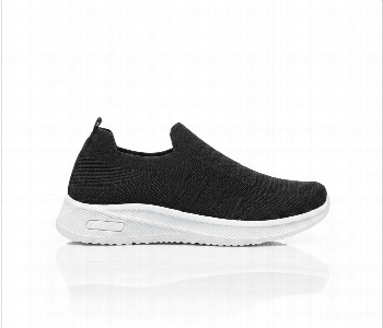 Express Delivery - Mens Black Knit Slip On Sneakers - ID 7164675