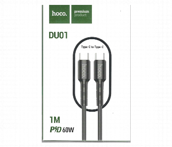 Express Delivery - Hoco Du01 Type C To Type C 60W Pd Fast Charging Cable 1M - ID 7164987