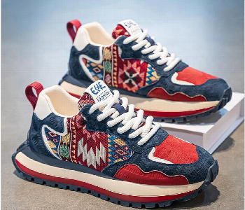 Express Delivery - Elke Fashion Men Retro Multi Pattern Sneakers Trendy Casual Shoes - ID 7165055