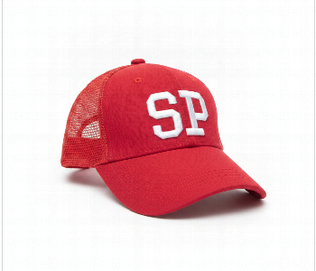 Express Delivery - Unisex Sp Letter Embroidered Trucker Hat Adjustable Breathable Mesh Baseball Cap Red - ID 7165230