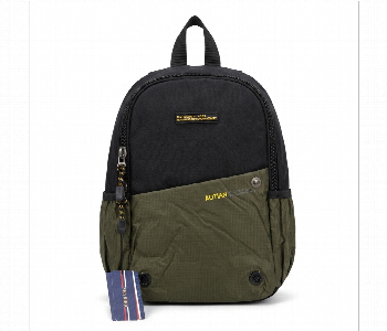 Express Delivery - Aotian Unisex Casual Backpack Black And Army Green Water Resistant Lightweight Travel Daypack - ID 7165553