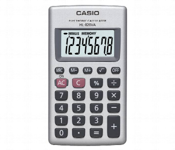 Express Delivery - Casio Hl 820Va 8 Digit Calculator With Metal Faceplate Silver - ID 7165583
