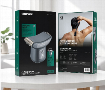 Express Delivery - Green Lion Flexgroom 2 In 1 Body Groomer Gray Gltm37 Rechargeable Body Trimmer And Shaver - ID 7165830