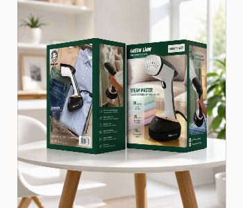 Green Lion Steam Master Bx 350 Garment Steamer And Dry Iron 1600W Black Portable Fabric Care Solution Front View - ID 7165844