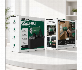 Green Lion Gsd 54 Cordless Screwdriver Green 54 Piece Electric Screwdriver Set With Usb C Charging Front View - ID 7165852