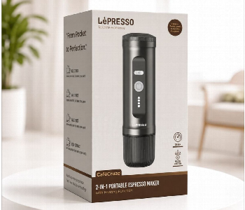Express Delivery - Lepresso Portable 2 In 1 Espresso Maker Grey Lpcffpcm0095 Compact Coffee Machine For Travel Home And Office - ID 7165874