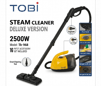 Express Delivery - Tobi Tb 968 Steam Cleaner 2500W High Pressure Deluxe Yellow - ID 7166188