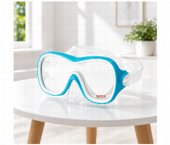 Express Delivery - Intex 55978 Kids Swim Mask Adjustable Diving And Snorkeling Mask Anti Leak Swimming Mask 8 Plus Years Blue - ID 7166234