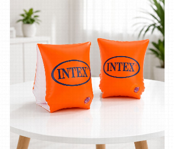 Express Delivery - Intex 58642Eu Kids Swimming Arm Bands Inflatable Floaties Swim Floats Age 3 To 6 Orange - ID 7166330