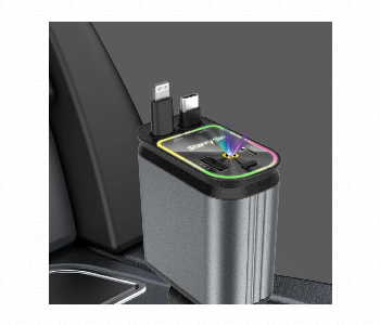 New Arrivals For 4 In 1 120W Fast Charging Adapter With Type C Usb Fast Charging And Led Light Black Silver - ID 7166343