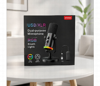 Express Delivery - Usb Xlr Dual Purpose Rgb Microphone Wireless Streaming Podcast Gaming Recording Mic Black Yu7 W - ID 7166442