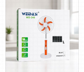 Express Delivery - Weidasi Wd 248 18 Inch Rechargeable Stand Fan With Led Light Pedestal Fan For Home And Outdoor Use - ID 7166460